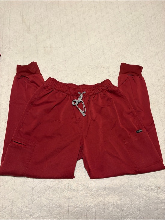 VIAOLI Other - VIAOLI Men's Red Cargo Jogger Sweatpants with Drawstring Waist